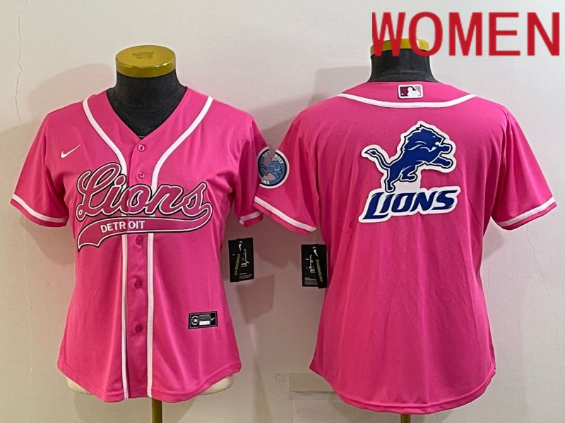 Women Detroit Lions Blank Pink 2022 Nike Co branded NFL Jerseys->dallas cowboys->NFL Jersey